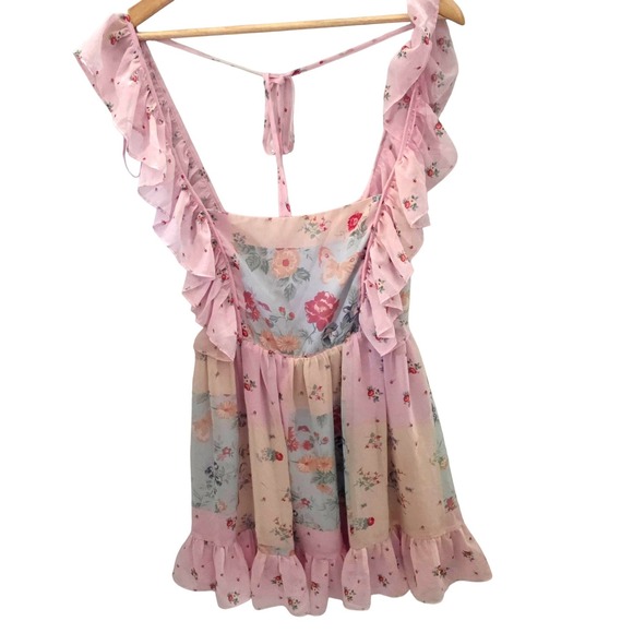 Dolls Kill Dresses & Skirts - Pat a Cake Ruffles Pastel Fairy Chiffon Sun Dress Holly Hobbie Large Dolls Kil